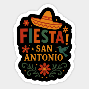 Fiesta San Antonio Texas Cinco De Mayo Mexican Party Design Sticker